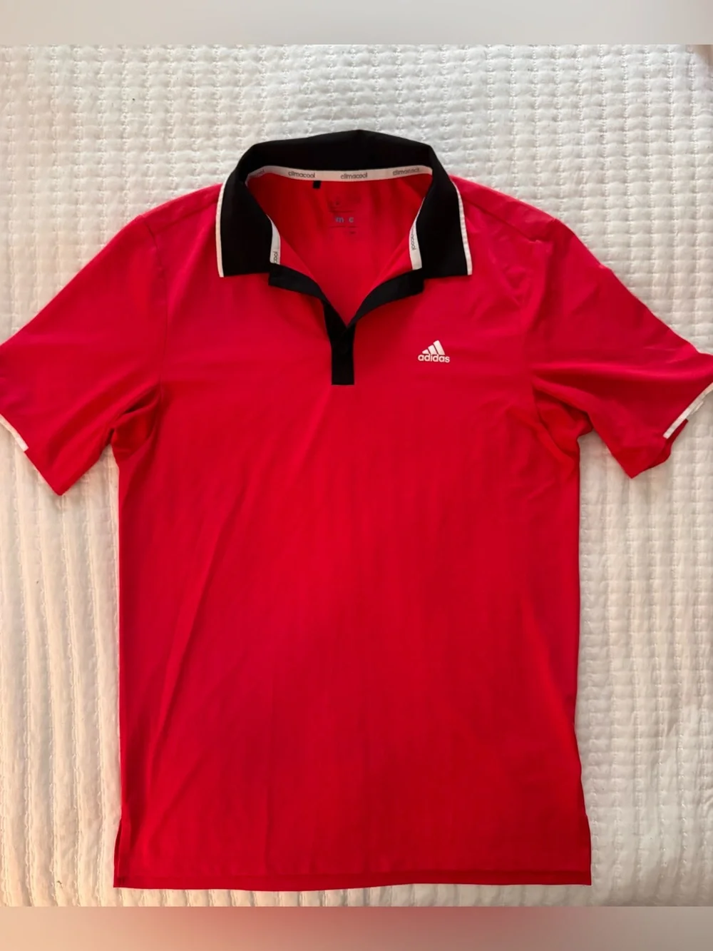 Adidas red Climacool Performance golf polo - Size s
